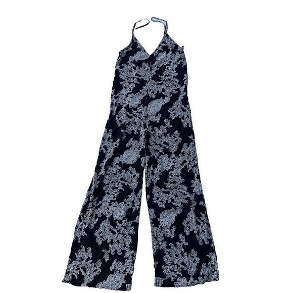 After Party By Nasty Gal Women’s Black Strappy Floral Wide Leg Jumpsuit Size XS - Picture 16 of 16